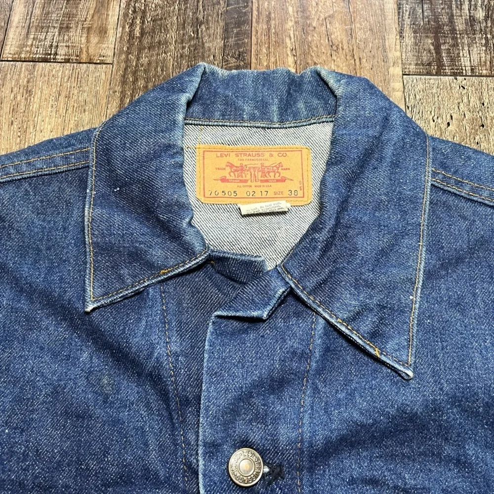 Vintage Levi's 70's 70505 0217 Type III Trucker Jacket Small e Sz 38 Made in USA - Picture 5 of 15
